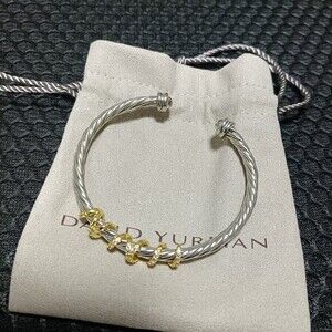 David Yurman Helena Center Station Bracelet with 18K Gold,4mm